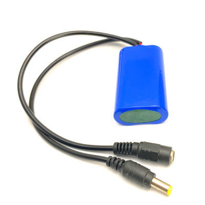 Rechargeable 18650 Battery Pack | 2000mah 7.4V Compact 2-Cell Lithium Battery Pack with Dual DC Ports  for Miner Lamp  | ROHS Compliant Made in China