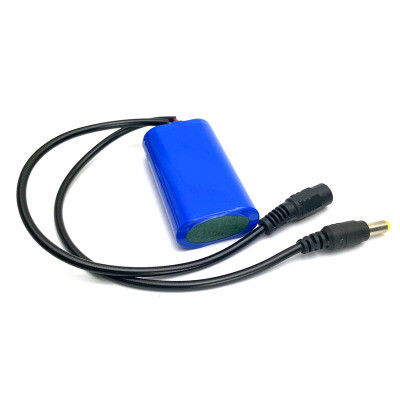 Rechargeable 18650 Battery Pack | 2000mah 7.4V Compact 2-Cell Lithium Battery Pack with Dual DC Ports  for Miner Lamp  | ROHS Compliant Made in China