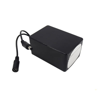 18650 Battery Pack | 7.4V 6000mAh Black Metal Case Dual DC Interface Lithium Battery Pack for Solar Power Systems | Over Current Protection | ROHS Compliant Made in China