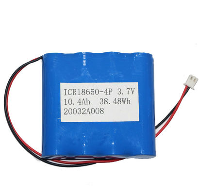 UN38.3 Certified | High Capacity 18650 Battery Pack | Samsung Custom 10.4Ah 3.7 Volt Lithium Battery Shrinked PVC for Desktop Fan | CC CV | Made in China Factory