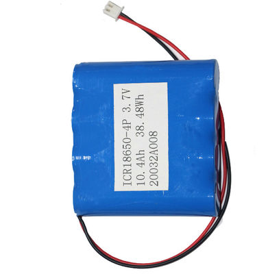 UN38.3 Certified | High Capacity 18650 Battery Pack | Samsung Custom 10.4Ah 3.7 Volt Lithium Battery Shrinked PVC for Desktop Fan | CC CV | Made in China Factory