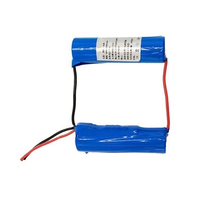 Rechargeable 18650 Battery Pack | Custom 7.4 Volt 2500mAh 2-Cell Series/Parallel Bare Lithium Battery Pack for Portable Electronics | China Manufacturing Factory