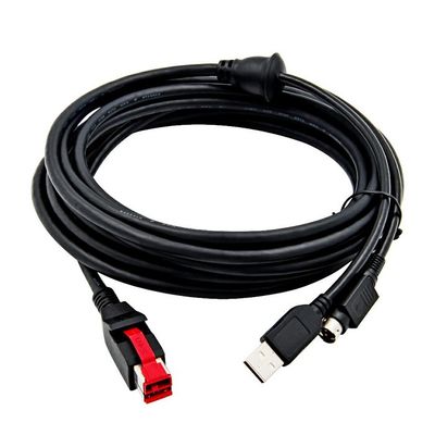 Custom-made USB to DC Power Cable Hosiden 3Pin Din 12v 24v Power Cable Assembly Manufacturer