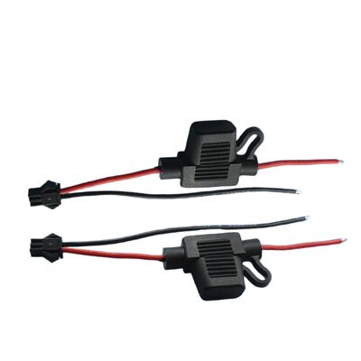 Custom-Processed Cable Assembly with SM2.54-2P Terminal Wire and High-Temperature Silicone Wire for Automotive Power Connection