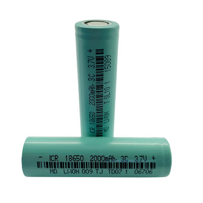 3.7V Lithium Polymer Battery | 7.4Wh 3.7V 2000mAh 18650 Lithium Ion Cells for Flashlights | ROHS Compliant Made in China