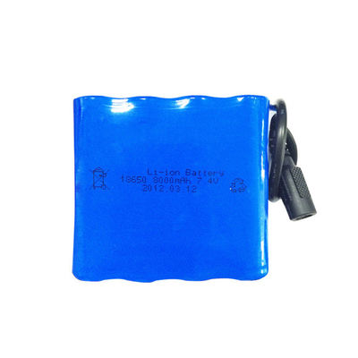 Custom 7.4V 8000mAh 18650 Lithium-ion Battery Pack | 2S 2P High-Capacity Power Solution Pollution Free for LED Strip Lights | CE China Factory