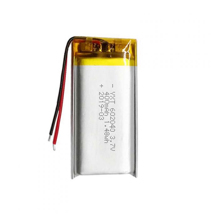 PL602040 1.48Wh 400mAh 3.7 V Lithium Ion Polymer Battery for sale