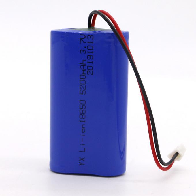 Rechargeable CC CV MSDS 5200mAh Li Ion 3.7 V Battery
